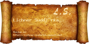 Lichner Sudárka névjegykártya